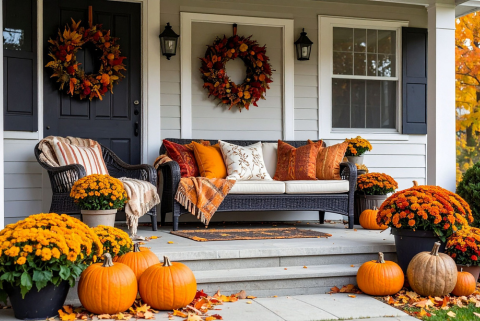 pumpkin fall porch