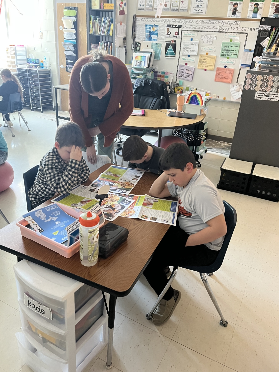 students working